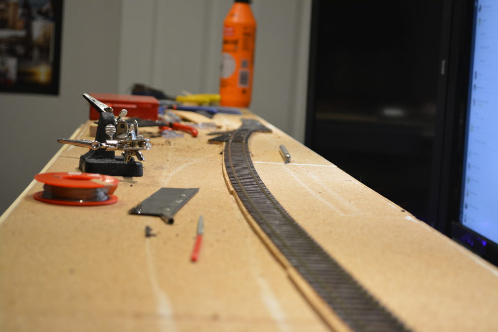 Initial track laying